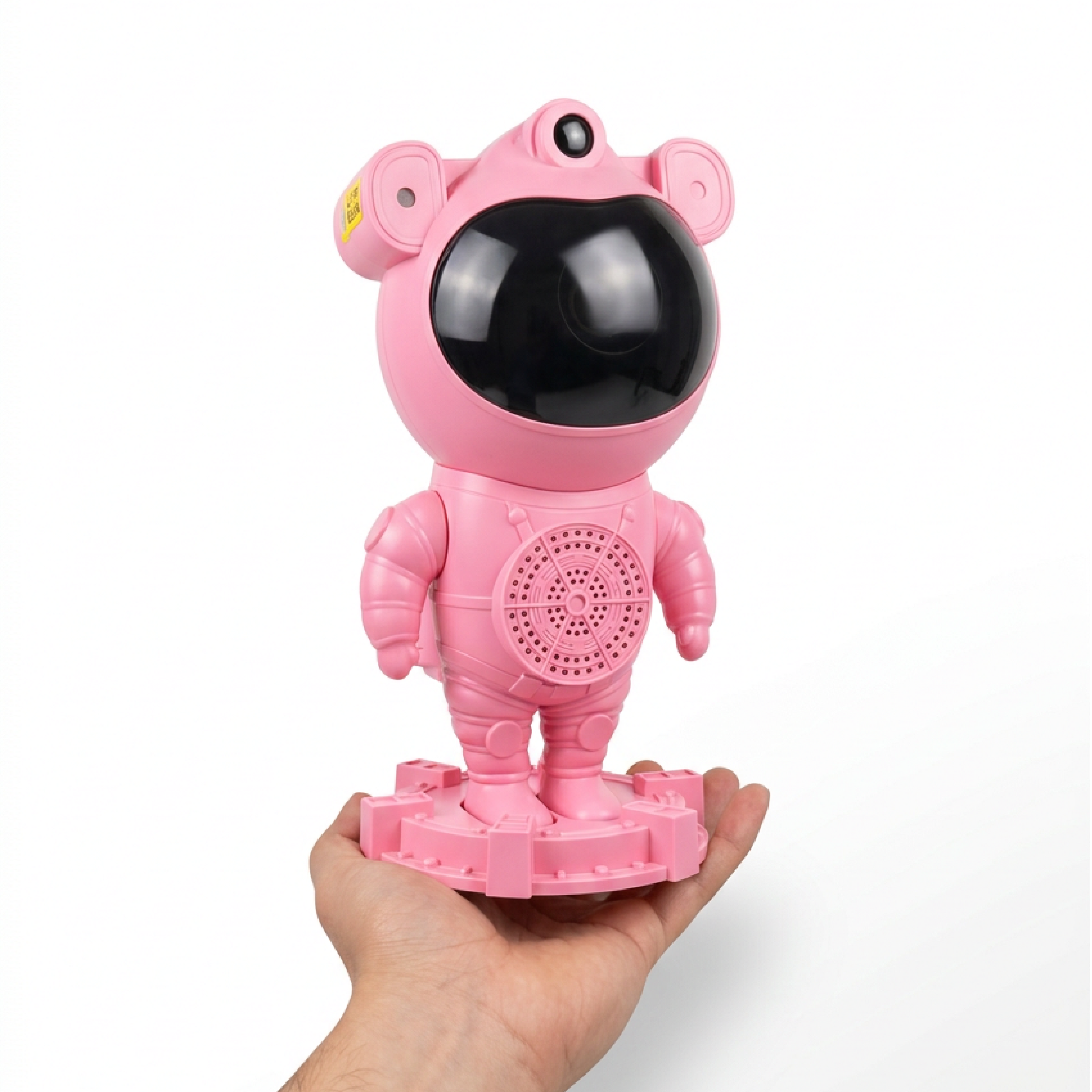 Proyector Astronauta 360° rosado con Bluetooth, Luz Nebulosa y Ruido Blanco